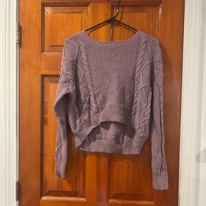 Wild Fable Lavender Cable Knit Sweater